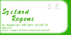 szilard regeni business card